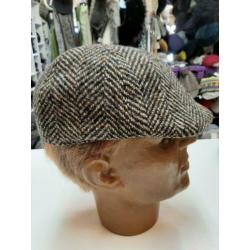 Moderne heren pet grof tweed, modern