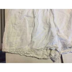Wit zomer korte broek, maat; l/xl