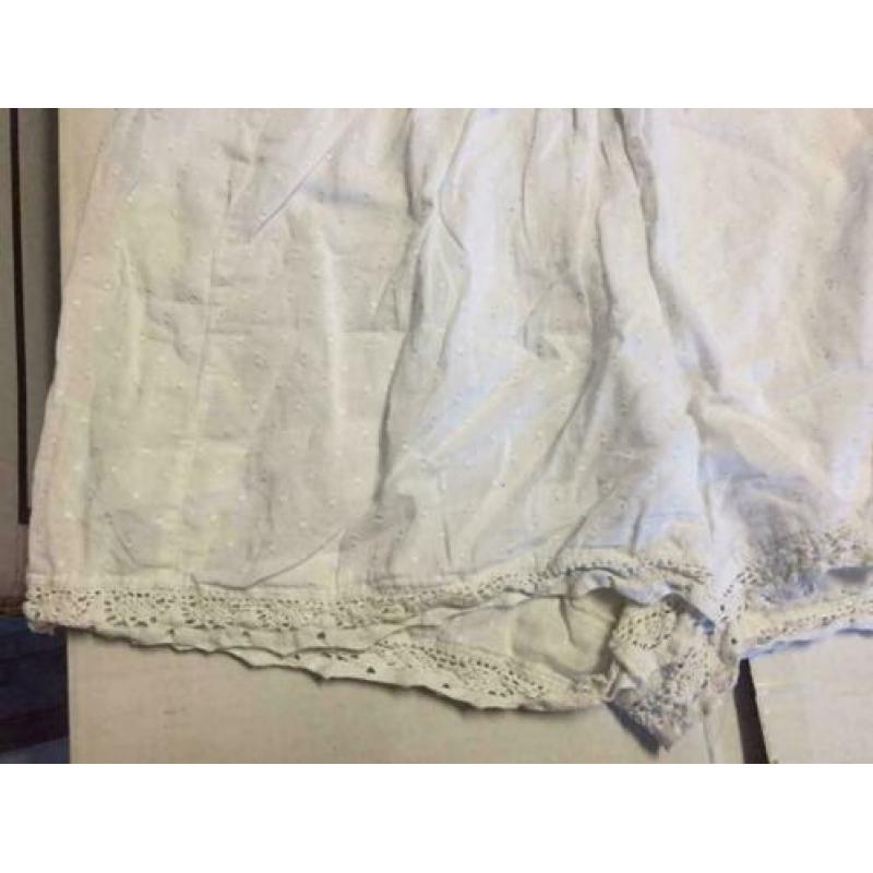 Wit zomer korte broek, maat; l/xl
