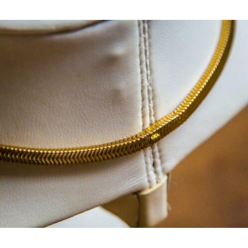 18 karaat gouden dames slang collier ketting choker
