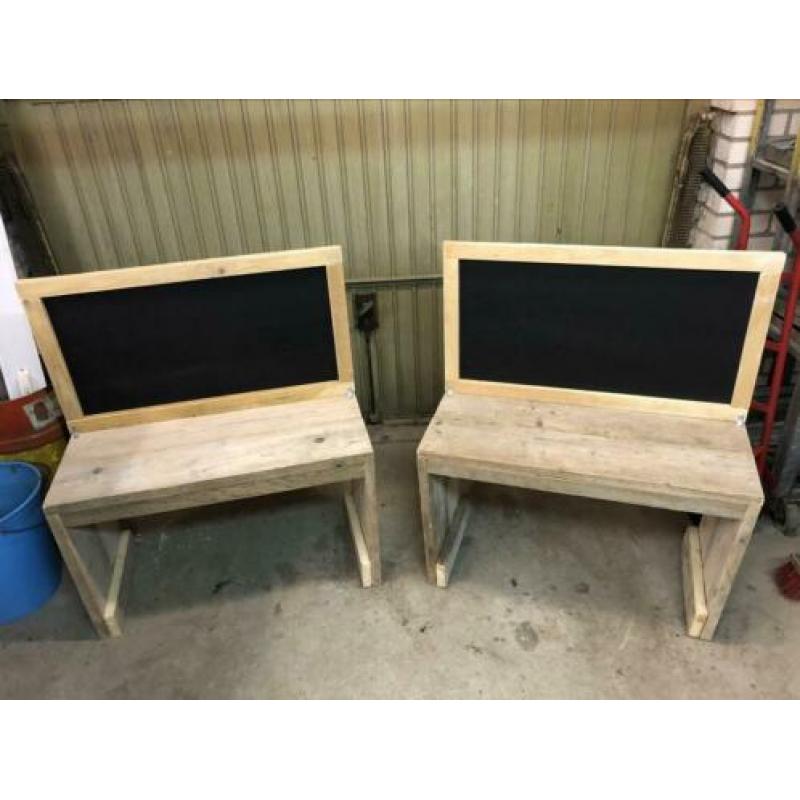 Steigerhouten speelmeubel/krijtbord/kindertafel