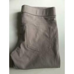 Repeat nieuwe zand/licht taupe broek stretch tregging mt 38