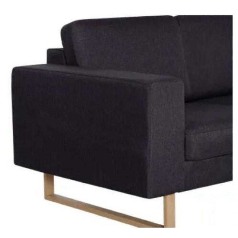 zwarte moderne driezits bank