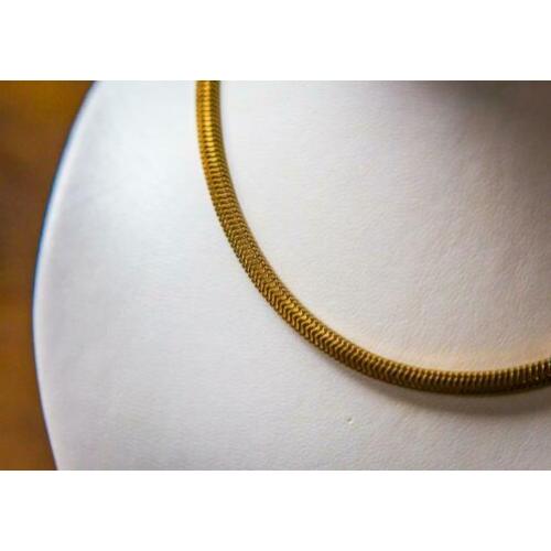 18 karaat gouden dames slang collier ketting choker