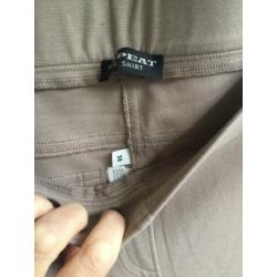 Repeat nieuwe zand/licht taupe broek stretch tregging mt 38