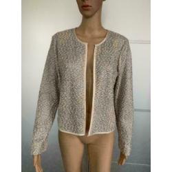 D990 SOMMERMANN maat L=42/44 vest vestje beige/grijs
