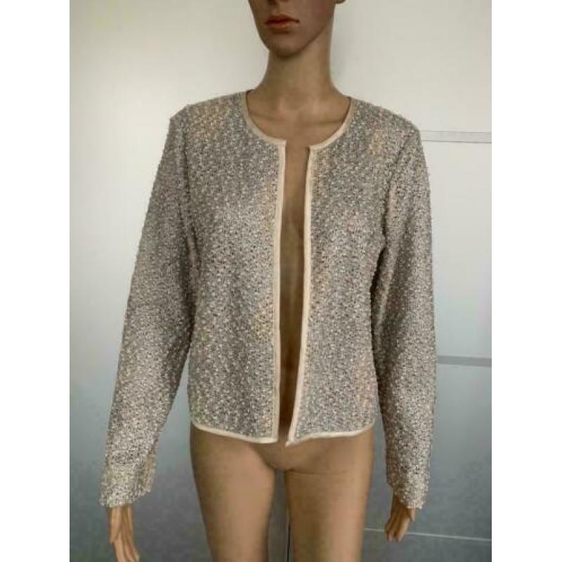 D990 SOMMERMANN maat L=42/44 vest vestje beige/grijs