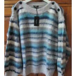 PEPE JEANS prachtige Oversized streep Trui maat M NIEUW