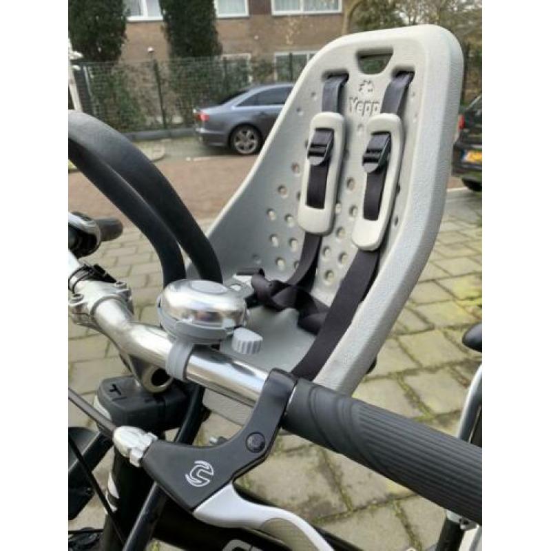 Yepp mini voorzitje grijs met Yepp windscherm