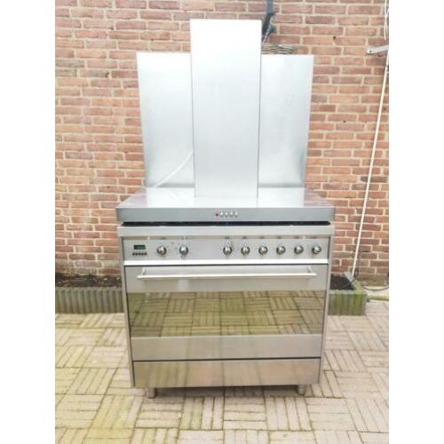 Kompleet smeg 6 pits gasfornuis gril dubbel hete lucht oven