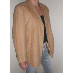 Colbert heren suede/bruin look Fiscal ZGAN Maat 52