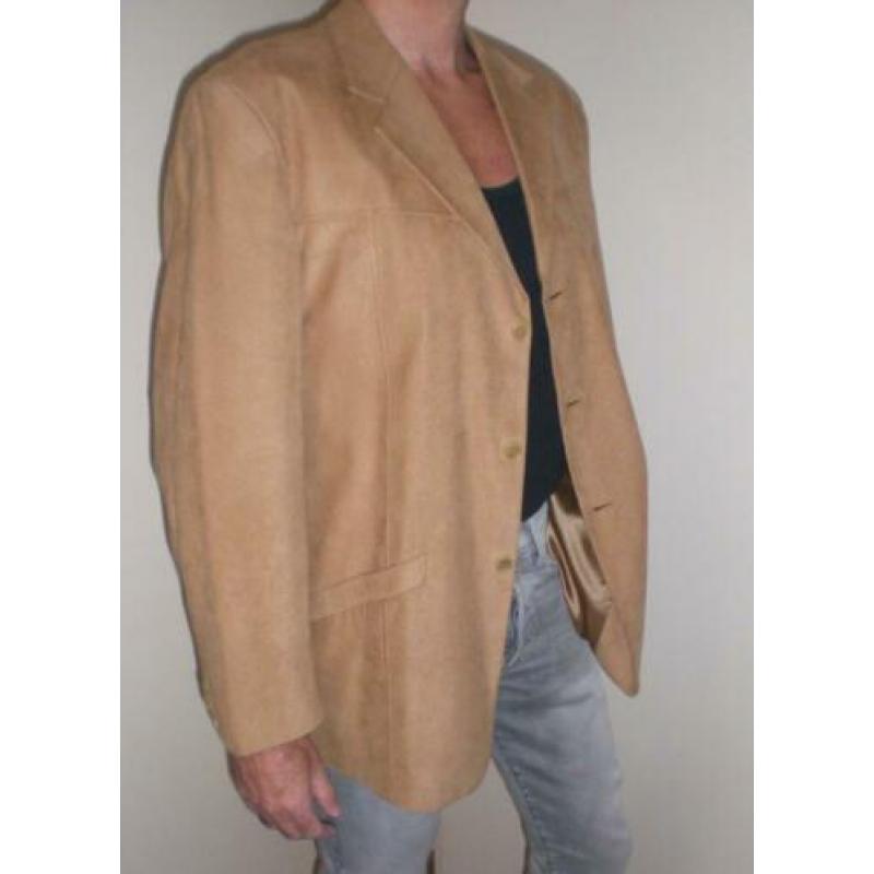 Colbert heren suede/bruin look Fiscal ZGAN Maat 52