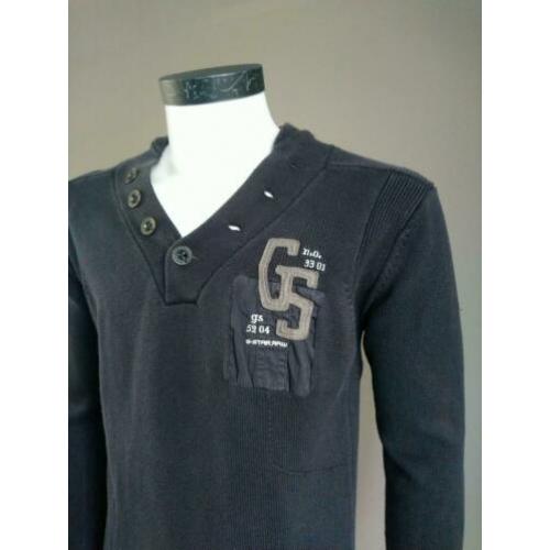 G-STAR RAW trui/ Hoodie. Donker Blauw. Maat XL. Vlek + vaal.