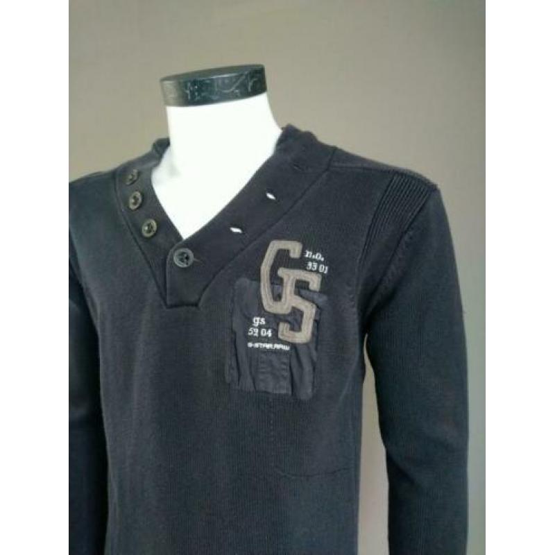 G-STAR RAW trui/ Hoodie. Donker Blauw. Maat XL. Vlek + vaal.
