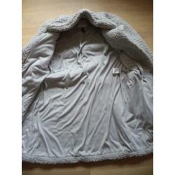 COSTES lichtgrijze teddy jas maat M
