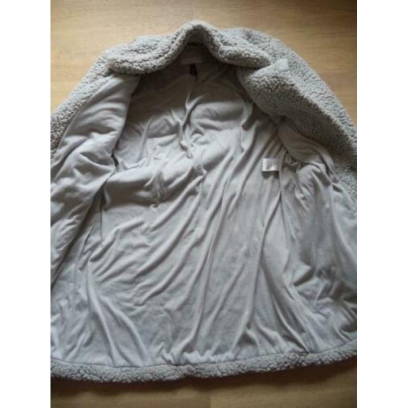 COSTES lichtgrijze teddy jas maat M
