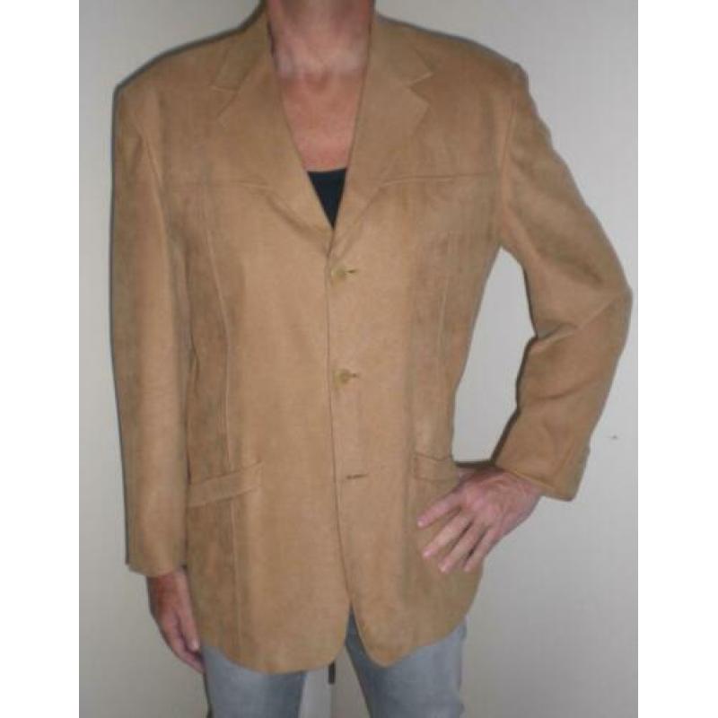 Colbert heren suede/bruin look Fiscal ZGAN Maat 52