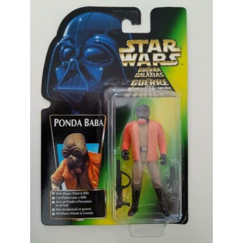 -40% Star Wars POTF Green Tri Logo Ponda Baba with Blaster