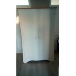 Kinder kledingkast wit beuken