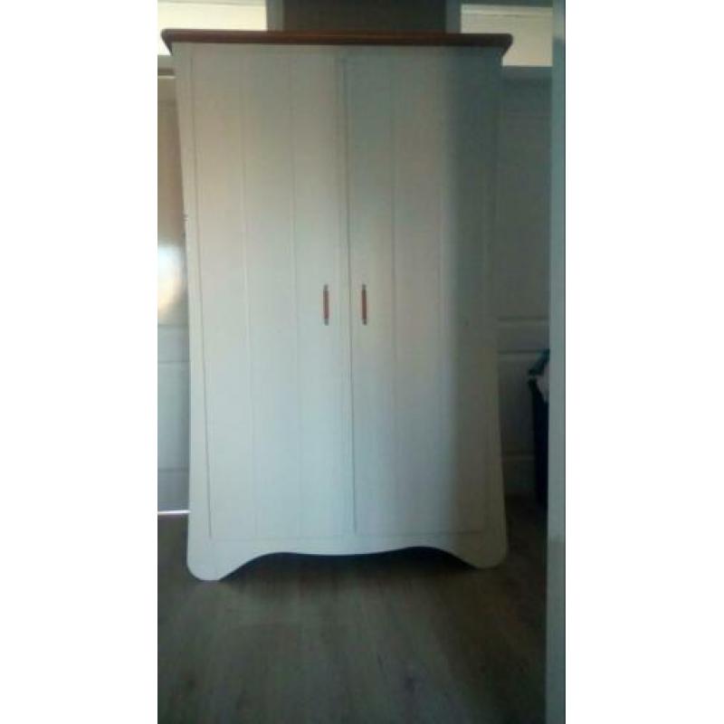 Kinder kledingkast wit beuken