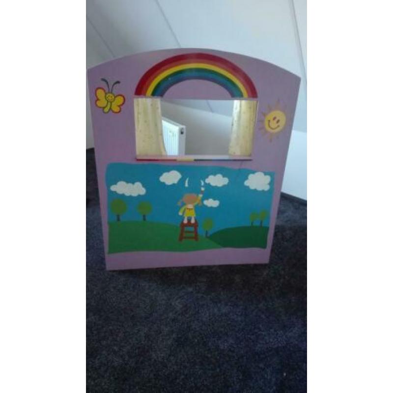 Poppenkast incl 5 handpoppen