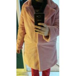 Roze winterjas