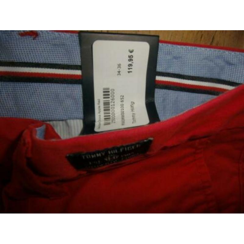 Tommy Hilfinger heren broek maat 36-34 rode jeans herenbroek