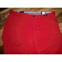 Tommy Hilfinger heren broek maat 36-34 rode jeans herenbroek