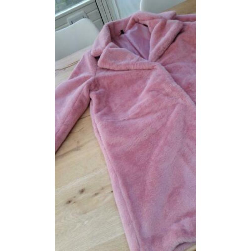 Roze winterjas