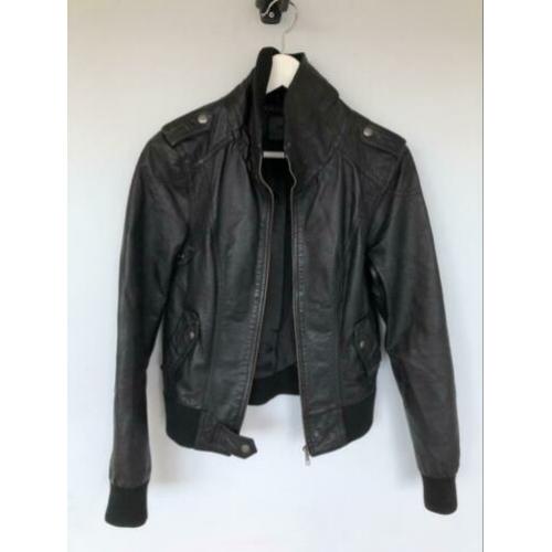 Mooi zwart leren dames jas maat S van ONLY