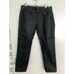 Superstar zwarte leren driekwart broek maat 40