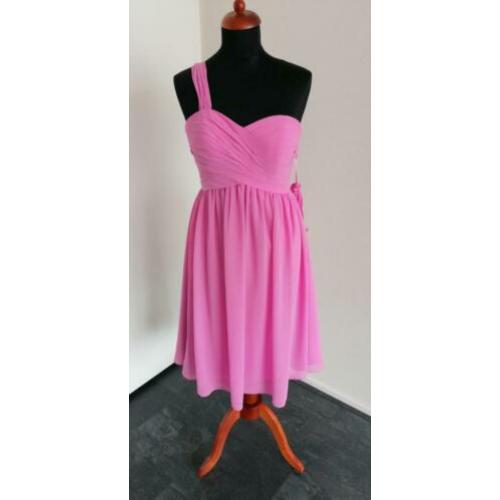 Roze cocktailjurk feestjurk 38