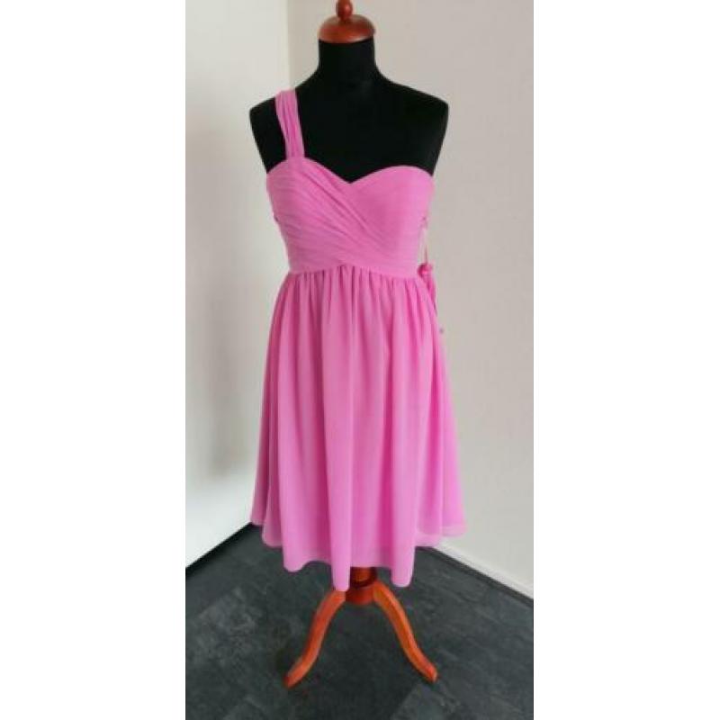 Roze cocktailjurk feestjurk 38