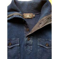 RRL Double Ralph Lauren trui maat M Indigoblauw