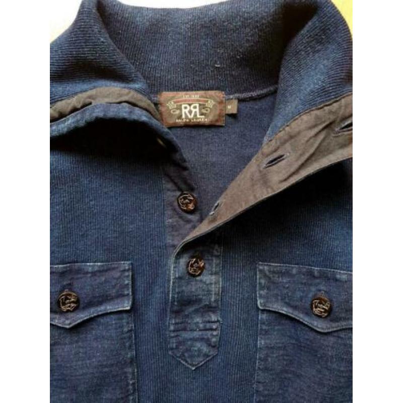 RRL Double Ralph Lauren trui maat M Indigoblauw