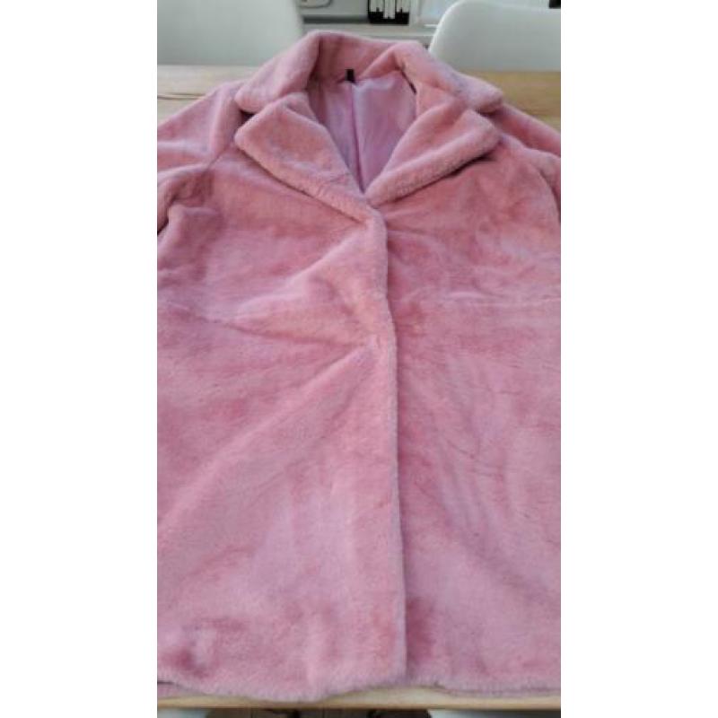 Roze winterjas