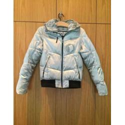 IZGS Gaastra winterjas; zilverkleurig; gewatteerd; mt medium