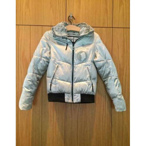 IZGS Gaastra winterjas; zilverkleurig; gewatteerd; mt medium