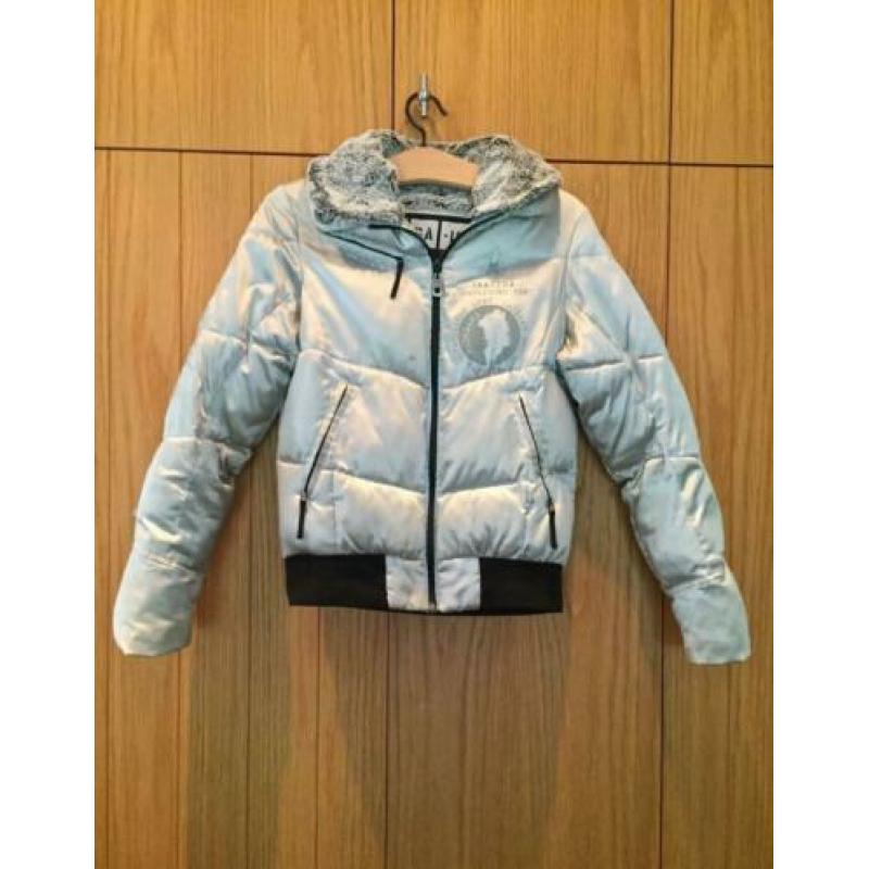 IZGS Gaastra winterjas; zilverkleurig; gewatteerd; mt medium