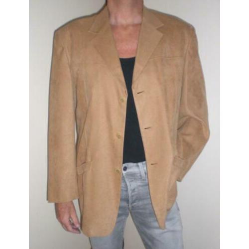Colbert heren suede/bruin look Fiscal ZGAN Maat 52