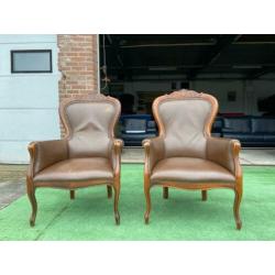 Leren Barok stoelen +Gratis bezorging
