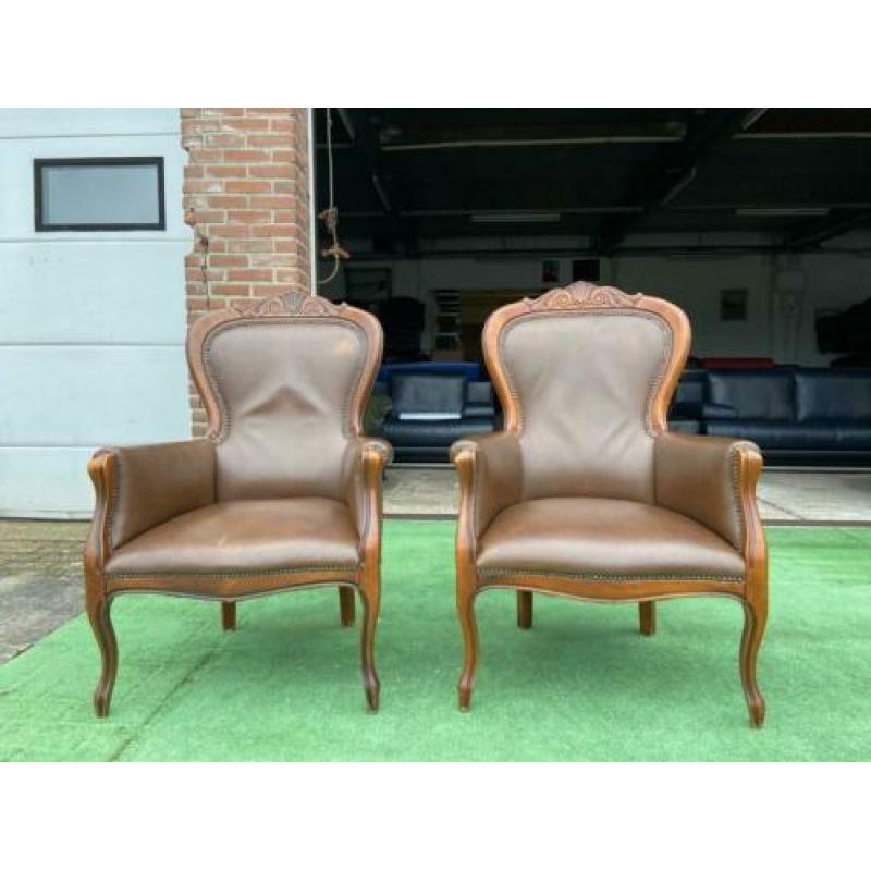 Leren Barok stoelen +Gratis bezorging