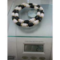 Kralen Ketting- Zwart Wit ?? Mooi Vintage
