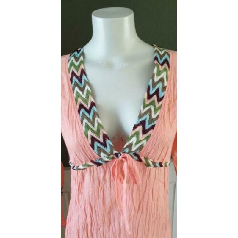 NIEUW oranje, zalm kleur DEBBIE KATZ tuniek mt S 36, top