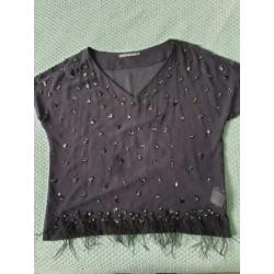Blouse merk gaudi mt. 40 izgs Kleur antraciet