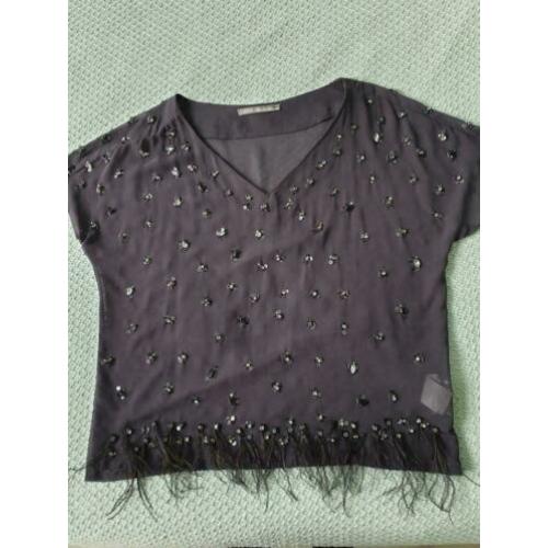 Blouse merk gaudi mt. 40 izgs Kleur antraciet