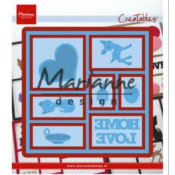 Lay out / vakjes snijmal Marianne design vierkant baby lente