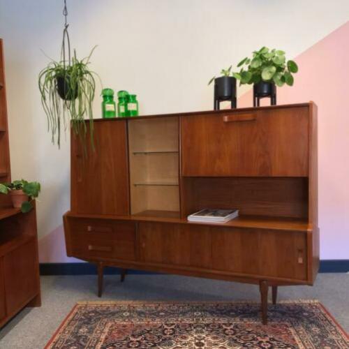 -Retro/vintage buffetkast, highboard, jaren 60, teak-