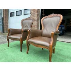 Leren Barok stoelen +Gratis bezorging