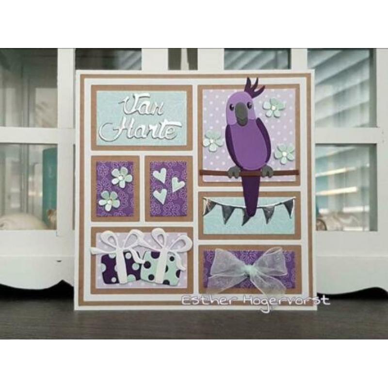 Lay out / vakjes snijmal Marianne design vierkant baby lente